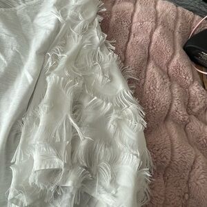 Fringed White Blouse